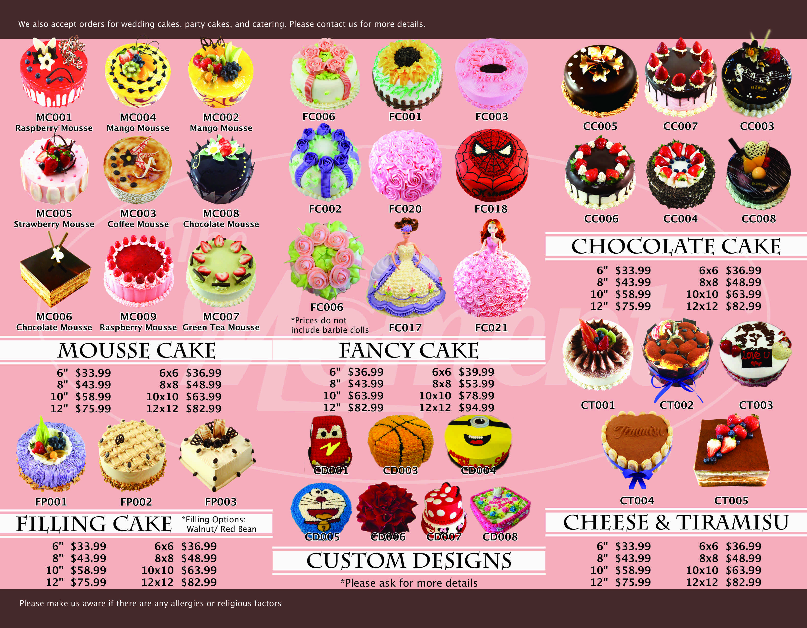 cake Catalogue