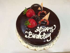 Chocolate Ganache Birthday Cake