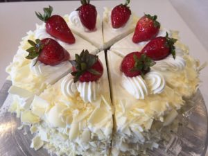 White Chocolate Cake Slices