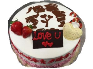 Couple Valentine's Day Cake